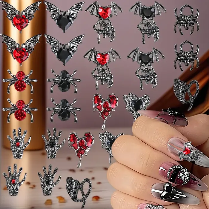 Halloweenská směs stylů pro nail art
