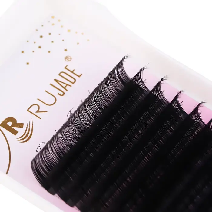 RUJADE 5-25mm dlouhé řasy černá matná kašmírová sada objemových jednotlivých řas 0.03 0.05 0.07 0.10