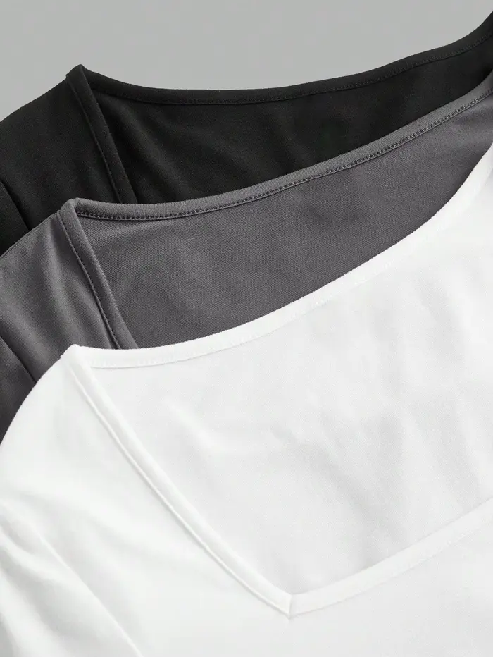Body une pièce à manches longues pour femme, 3 pièces, col carré, entrejambe ouvert, Streetwear, vêt