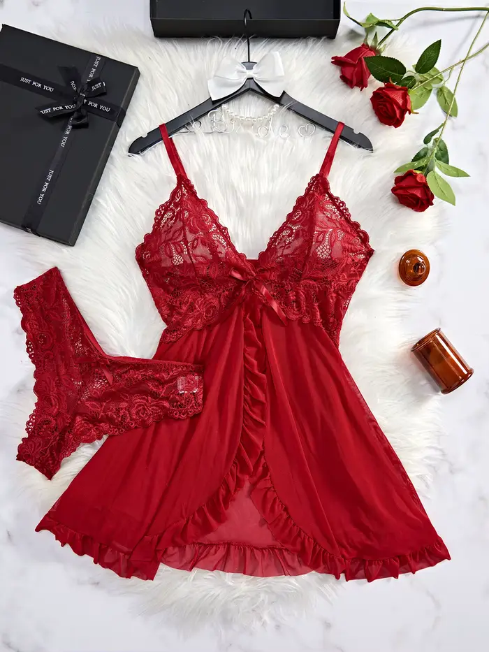 Ensemble de Lingerie Sexy pour femmes, soutien-gorge érotique, chemise de nuit, vêtements de nuit en