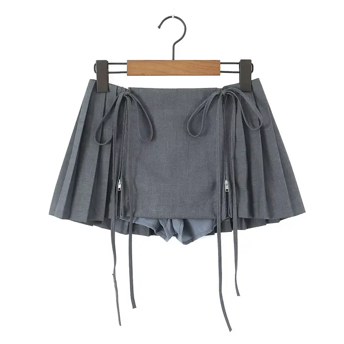 Jupe plissée avec short pour femme, mode coréenne, super mini jupe, sexy, kawaii, punk, vêtements de