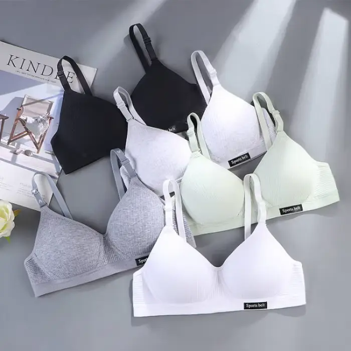 Dámská bavlněná podprsenka bez kostic, AB čepice, pohodlná, push-up efekt, spodní prádlo, bralette, bezešvé, pro sport