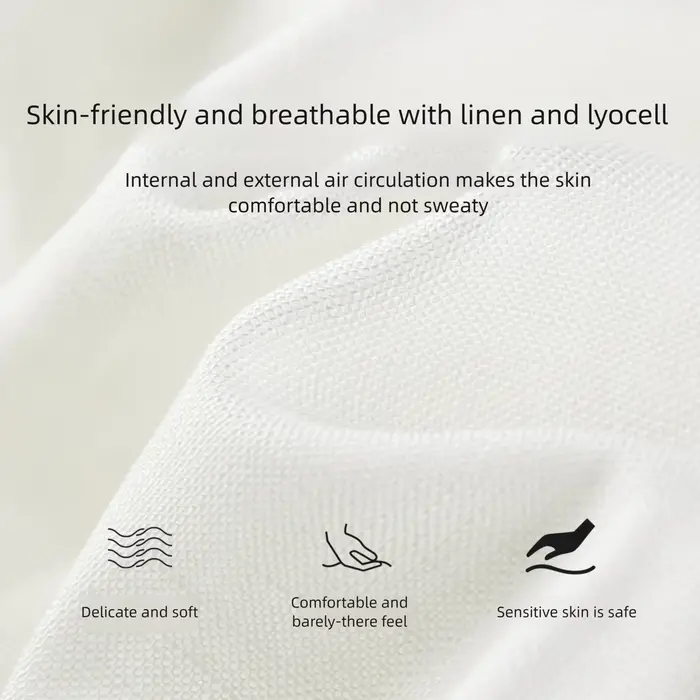 Pantalon blanc pour femme SENTUBILA, mélange lin et lyocell, coupe large, tendance printemps 2026, t